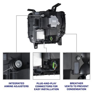 GMC Sierra 3500 Headlights - FORM Lighting - LED Projector with Amber DRL - Amber - `14-`19